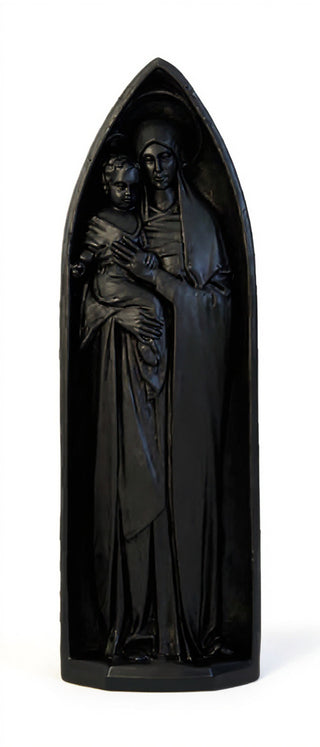 Mother & Child Pointed Arch Statue - 22-inch