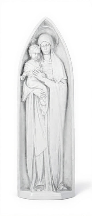 Mother & Child Pointed Arch Statue - 22-inch
