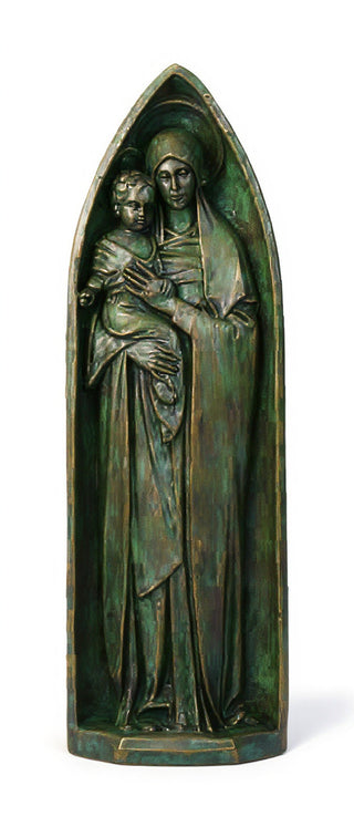 Mother & Child Pointed Arch Statue - 22-inch