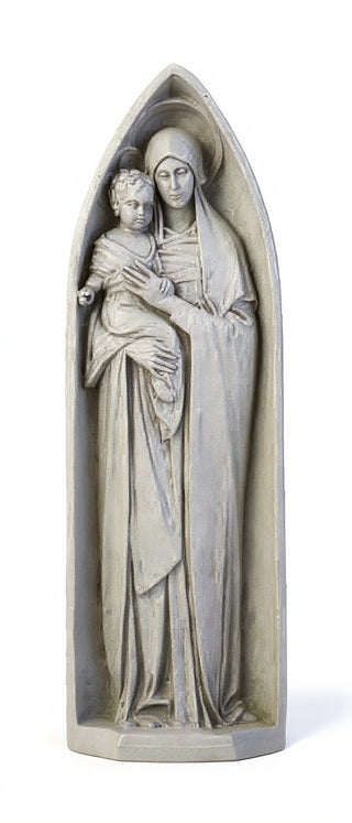 Mother & Child Pointed Arch Statue - 22-inch