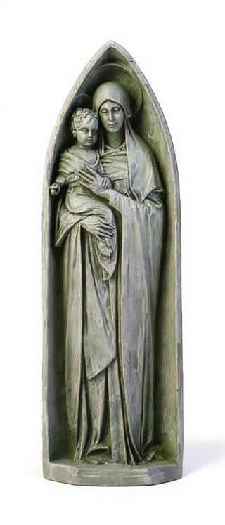 Mother & Child Pointed Arch Statue - 22-inch