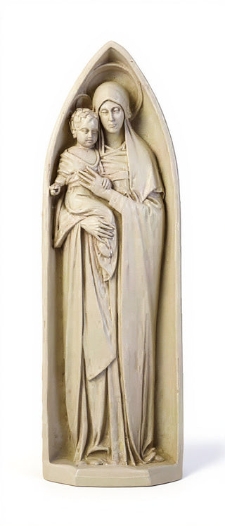 Mother & Child Pointed Arch Statue - 22-inch