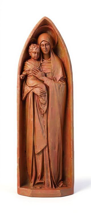 Mother & Child Pointed Arch Statue - 22-inch
