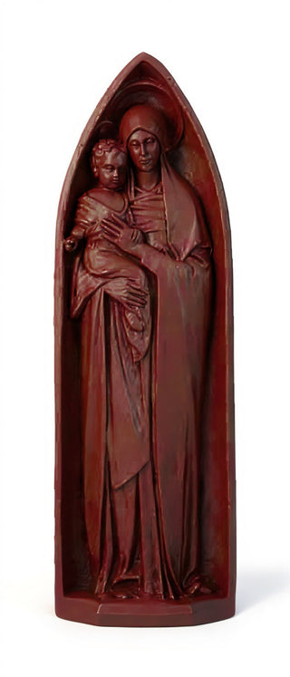 Mother & Child Pointed Arch Statue - 22-inch