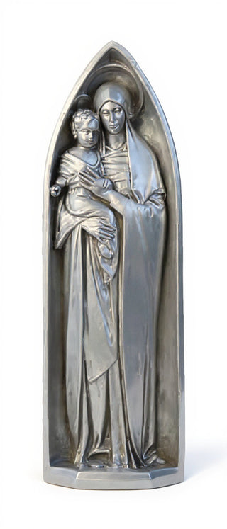 Mother & Child Pointed Arch Statue - 22-inch