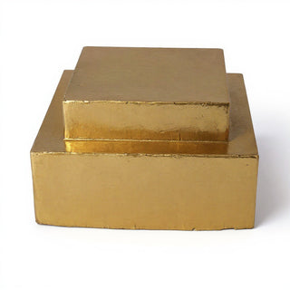 Double Level Stand Pedestal — Antique Gold finish
