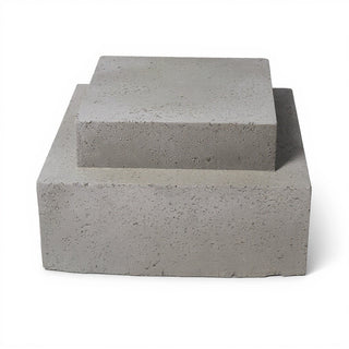 Double Level Stand Pedestal — Limestone finish
