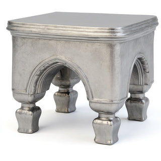 Bedford Stool — Antique Silver finish
