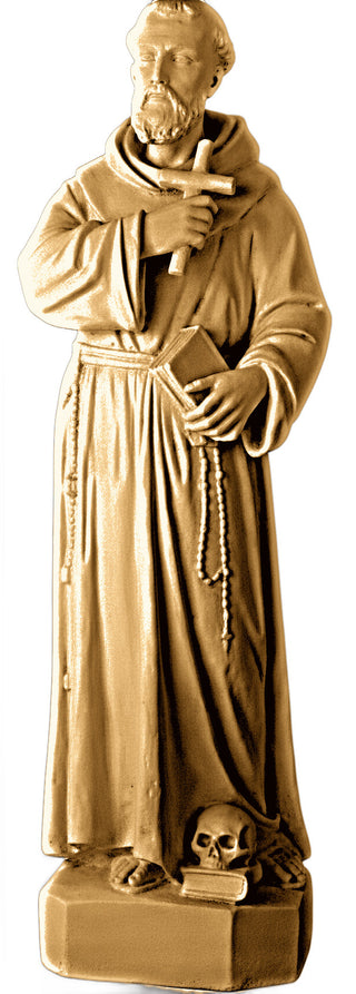 Saint Francis Holding Cross Statue - 38-inch