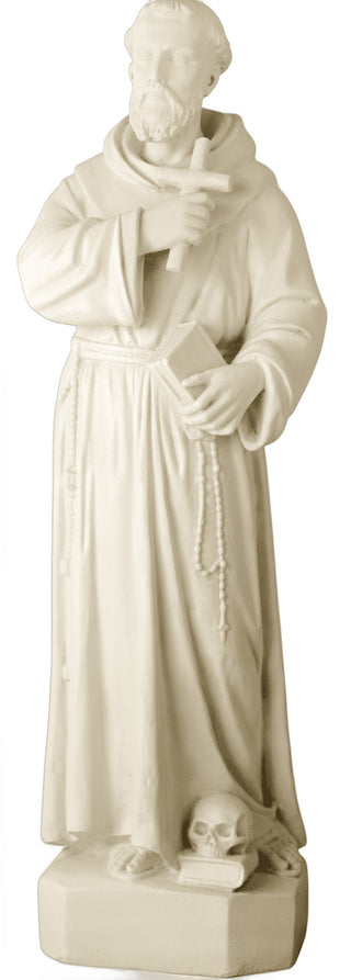 Saint Francis Holding Cross Statue - 38-inch