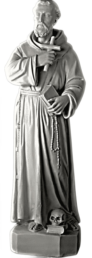 Saint Francis Holding Cross Statue - 38-inch