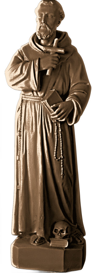 Saint Francis Holding Cross Statue - 38-inch