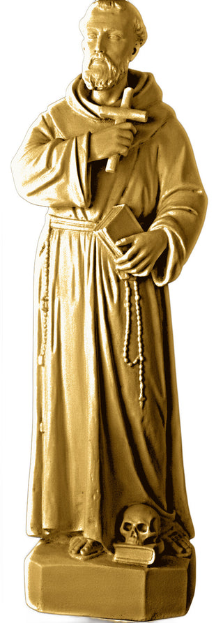 Saint Francis Holding Cross Statue - 38-inch