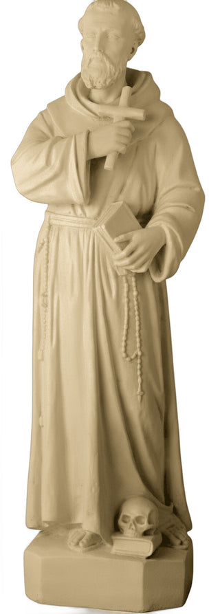 Saint Francis Holding Cross Statue - 38-inch