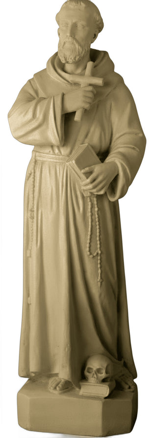 Saint Francis Holding Cross Statue - 38-inch