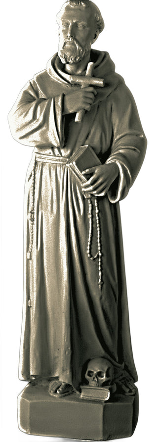 Saint Francis Holding Cross Statue - 38-inch