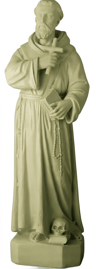 Saint Francis Holding Cross Statue - 38-inch