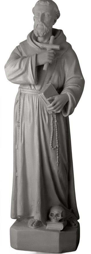 Saint Francis Holding Cross Statue - 38-inch