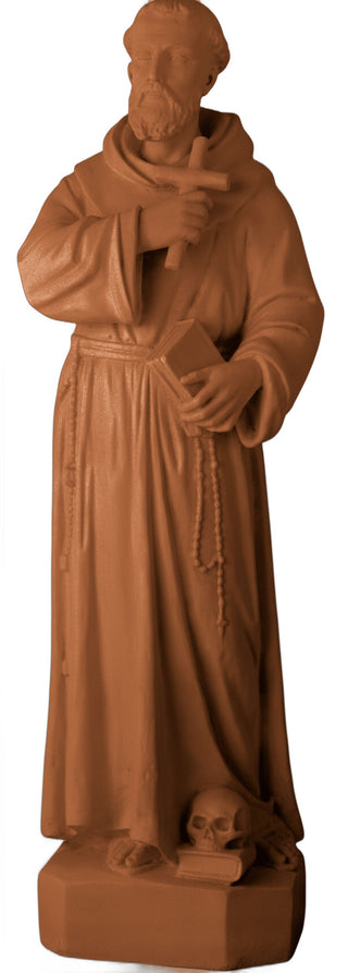 Saint Francis Holding Cross Statue - 38-inch