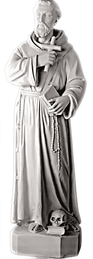 Saint Francis Holding Cross Statue - 38-inch