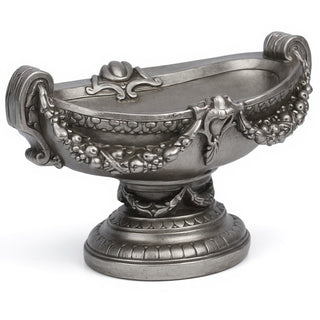 Addie Swag Urn Planter — Aged Silver finish