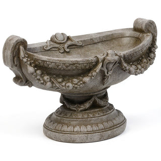 Addie Swag Urn Planter — Antique Stone finish