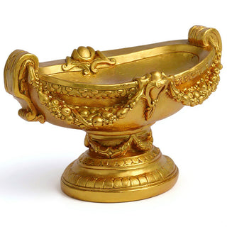 Addie Swag Urn Planter — Deep Gold finish