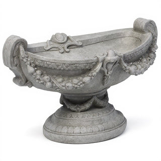 Addie Swag Urn Planter — Limestone finish