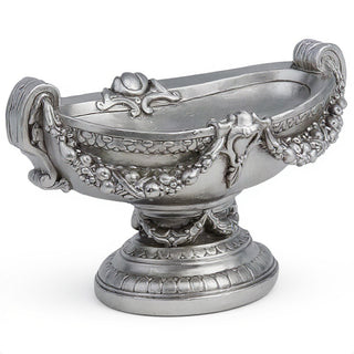 Addie Swag Urn Planter — Silver finish