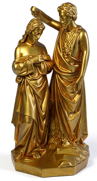 John Baptising Christ Statue - 21-inch