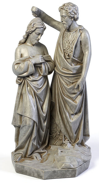 John Baptising Christ Statue - 21-inch