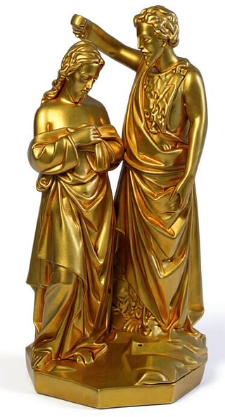 John Baptising Christ Statue - 21-inch