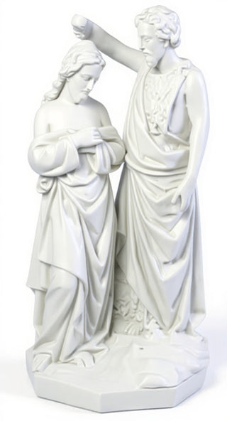 John Baptising Christ Statue - 21-inch