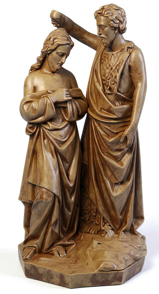 John Baptising Christ Statue - 21-inch
