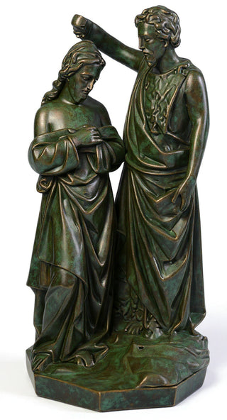 John Baptising Christ Statue - 21-inch