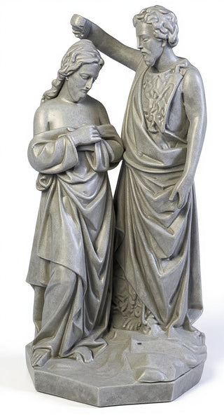 John Baptising Christ Statue - 21-inch