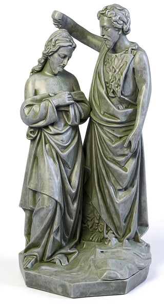 John Baptising Christ Statue - 21-inch