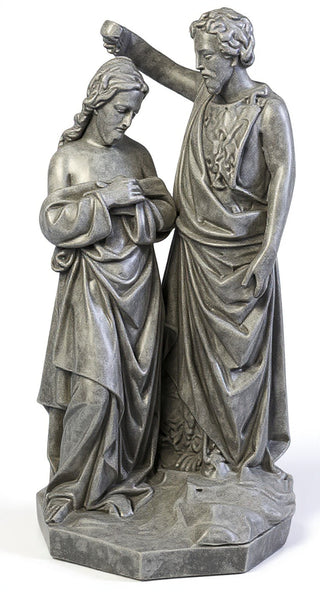 John Baptising Christ Statue - 21-inch
