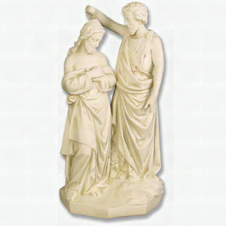John Baptising Christ Statue - 21-inch - Realistic Color - Hand-Painted