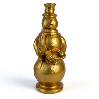 Snowman Statue - 37-inch — Antique Gold finish