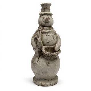 Snowman Statue - 37-inch — Antique Stone finish