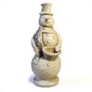 Snowman Statue - 37-inch — Antique White finish