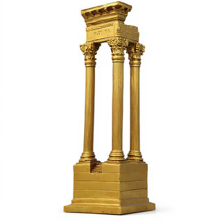 Ruin Corner Architectural Element - 24-inch — Antique Gold finish