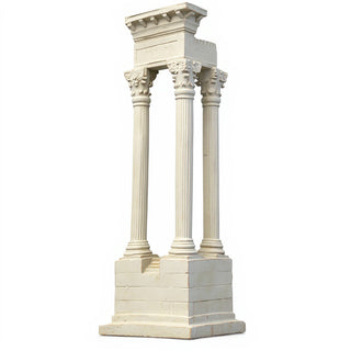 Ruin Corner Architectural Element - 24-inch — Antique White finish