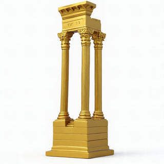 Ruin Corner Architectural Element - 24-inch — Deep Gold finish