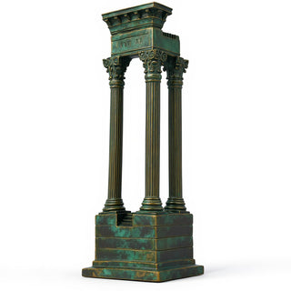 Ruin Corner Architectural Element - 24-inch — Green Bronze finish