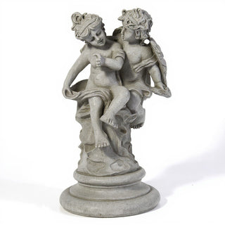 Angel Statue - 16.5-inch — Limestone finish