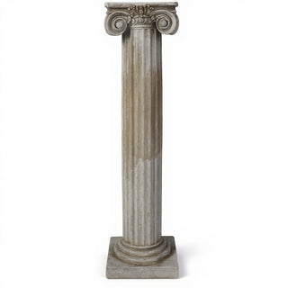 Ionic Column Pedestal - 25-inch — Antique Stone finish