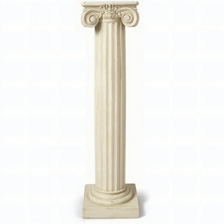 Ionic Column Pedestal - 25-inch — Antique White finish