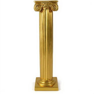 Ionic Column Pedestal - 25-inch — Deep Gold finish
